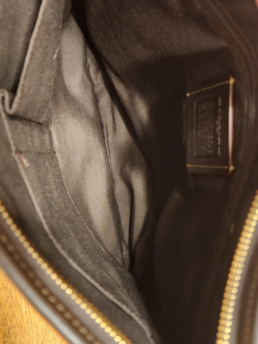 Coach Signature Canvas Zip File Crossbody Bag